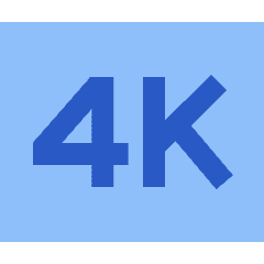 Quality 4k Icon from Sharp Flat Set