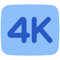 Quality 4k Icon from Plump Flat Set