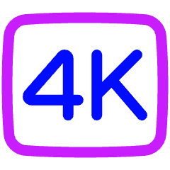 Quality 4k Icon from Plump Neon Set