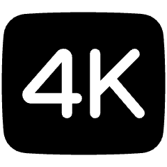 Quality 4k Icon from Plump Solid Set