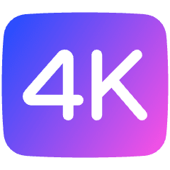 Quality 4k Icon from Plump Gradient Set