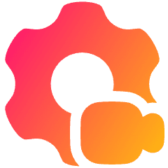 Settings Video Camera Icon from Plump Gradient Set