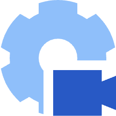 Settings Video Camera Icon from Sharp Flat Set