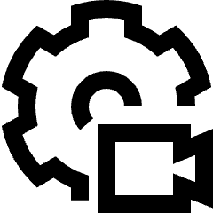 Settings Video Camera Icon from Sharp Line Set