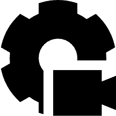 Settings Video Camera Icon from Sharp Solid Set