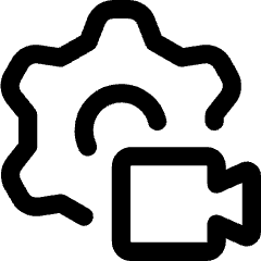 Settings Video Camera Icon from Core Line Set