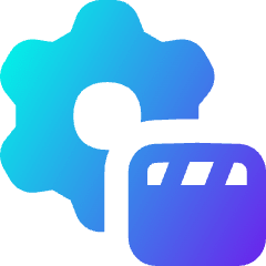 Settings Video Film Playlist Icon from Flex Gradient Set