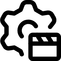 Settings Video Film Playlist Icon from Core Line Set