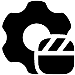 Settings Video Film Playlist Icon from Plump Solid Set