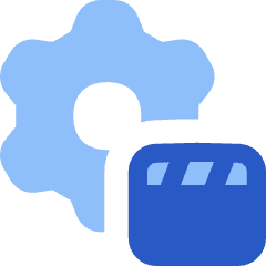 Settings Video Film Playlist Icon from Flex Flat Set