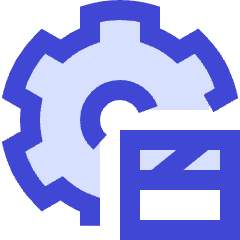 Settings Video Film Playlist Icon from Sharp Duo Set