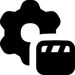 Settings Video Film Playlist Icon from Flex Solid Set