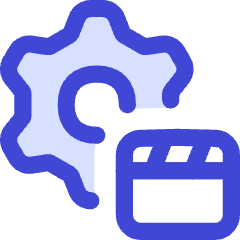 Settings Video Film Playlist Icon from Flex Duo Set