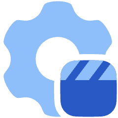 Settings Video Film Playlist Icon from Plump Flat Set