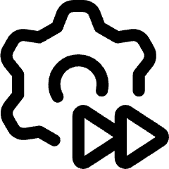 Settings Video Playback Timelapse Icon from Core Line Set