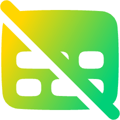 Subtitle Cc Off Icon from Plump Gradient Set