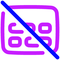 Subtitle Cc Off Icon from Plump Neon Set