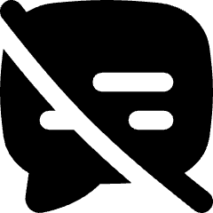 Subtitle Cc Off Icon from Flex Solid Set