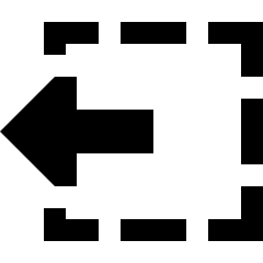 Track Select Left Tool Icon from Sharp Solid Set