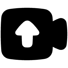 Upload Video Icon from Plump Solid Set