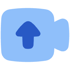 Upload Video Icon from Plump Flat Set