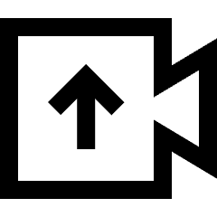 Upload Video Icon from Sharp Line Set