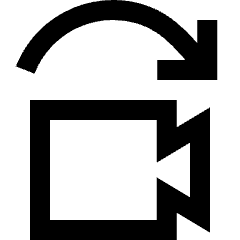 Video Camera Replacement Icon from Sharp Line Set