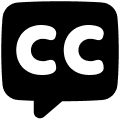 Video Close Captioning Icon from Plump Solid Set