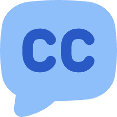 Video Close Captioning Icon from Flex Flat Set