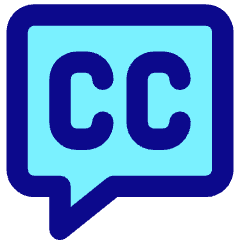 Video Close Captioning Icon from Core Pop Set