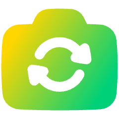 Video Swap Camera Icon from Plump Gradient Set