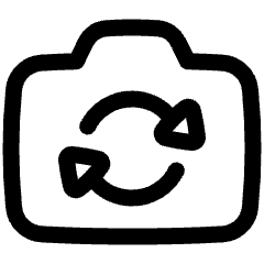 Video Swap Camera Icon from Plump Line Set