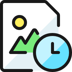 Image File Clock Icon from Ultimate Colors Set