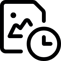 Image File Clock Icon from Ultimate Regular Set