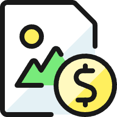 Image File Dollar Icon from Ultimate Colors Set