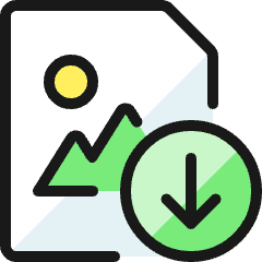 Image File Download Icon from Ultimate Colors Set