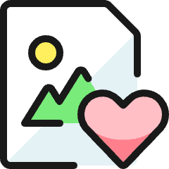 Image File Heart Icon from Ultimate Colors Set
