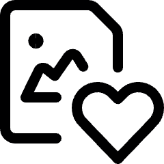 Image File Heart Icon from Ultimate Regular Set