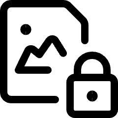 Image File Lock Icon from Ultimate Regular Set