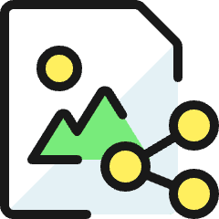 Image File Share Icon from Ultimate Colors Set