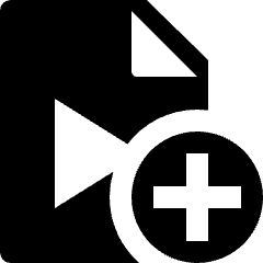 Video File Add Icon from Nova Solid Set