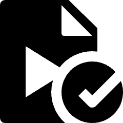 Video File Check Icon from Nova Solid Set