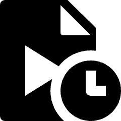 Video File Clock Icon from Nova Solid Set