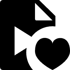 Video File Favourite Heart Icon from Nova Solid Set