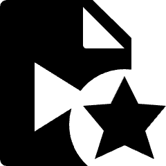 Video File Favourite Star Icon from Nova Solid Set
