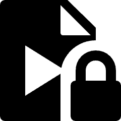 Video File Lock Icon from Nova Solid Set