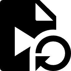 Video File Return Icon from Nova Solid Set