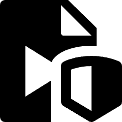Video File Security Shield Icon from Nova Solid Set