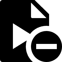 Video File Subtract Remove Icon from Nova Solid Set