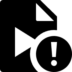 Video File Warning Icon from Nova Solid Set